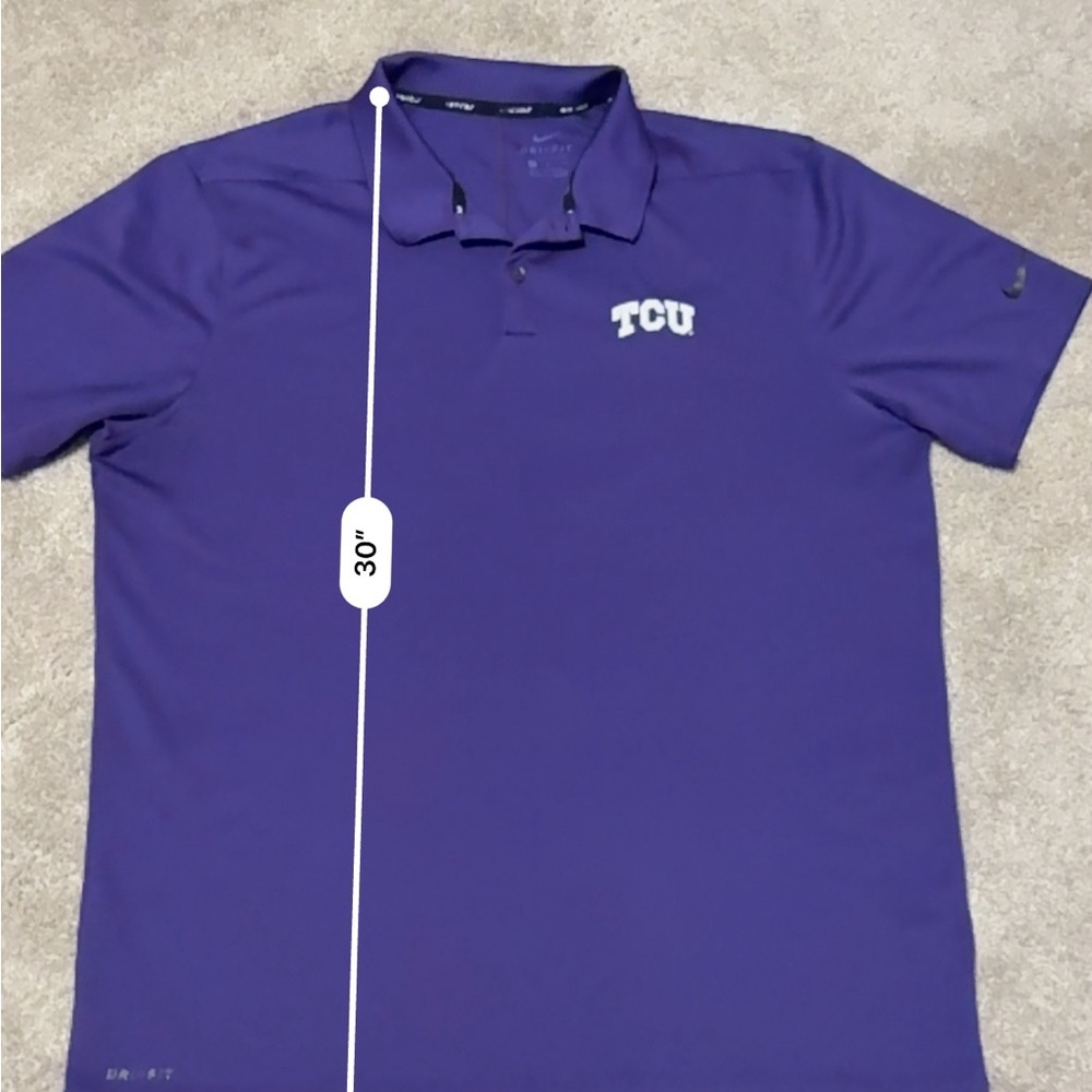 Nike Dri-FIT TCU Horned Frogs Polo Shirt size L